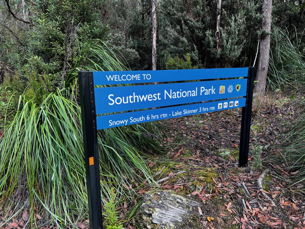 A sign saying Southwest National Park