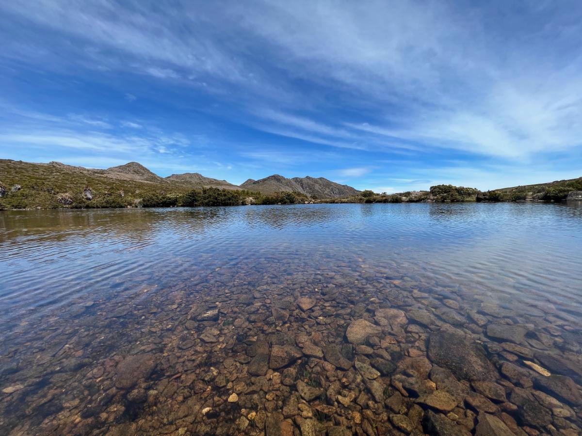 Clemes Tarn with Florentine Peak in the distance