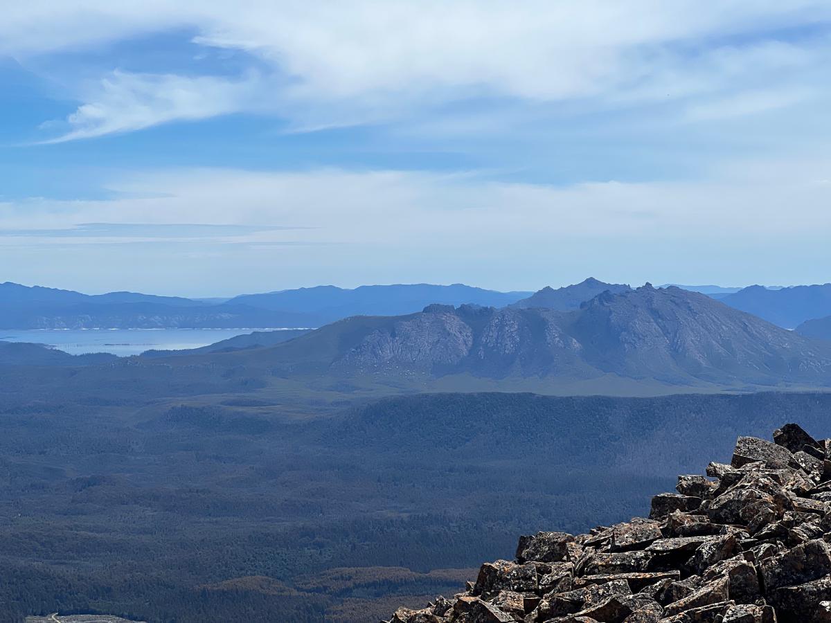 The Thumbs and Clear Hill in the distance