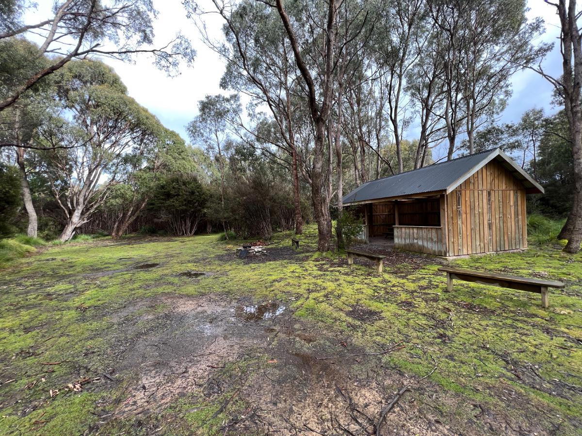 A camping ground at Adamsfield