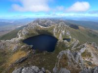 Lake Oberon with the Western Arthur Range surrounding it